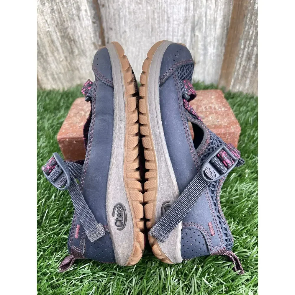 Chaco Kids' Odyssey Hiking Athletic Shoes Sandals Blue Pink Girls US 13